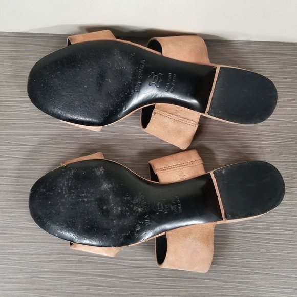 Via Spiga Galene Slide Sandal, Salmon Suede, Womens Size 7.5 M / 37.5 - Picture 9 of 10